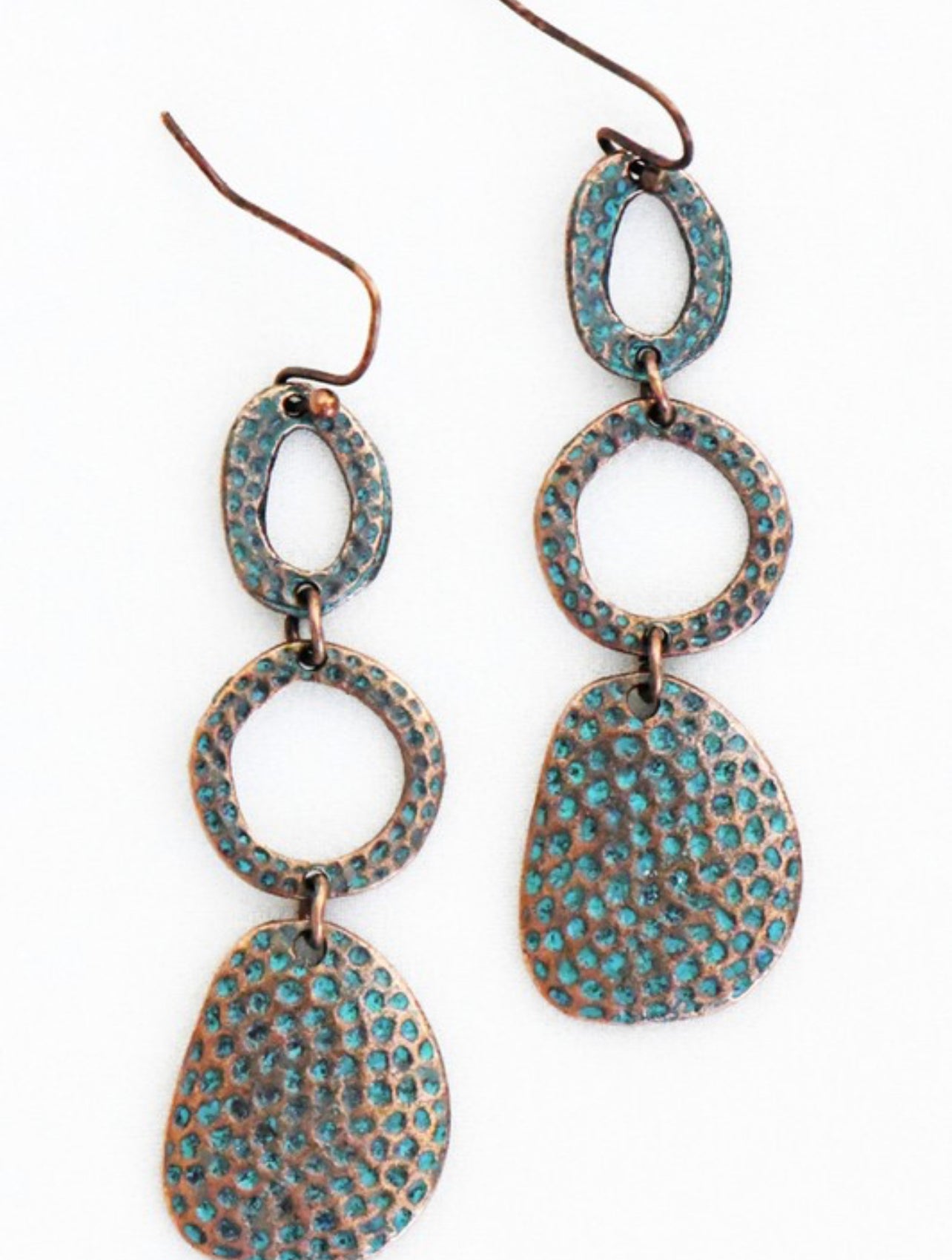 “Pebbled” Linked Earrings