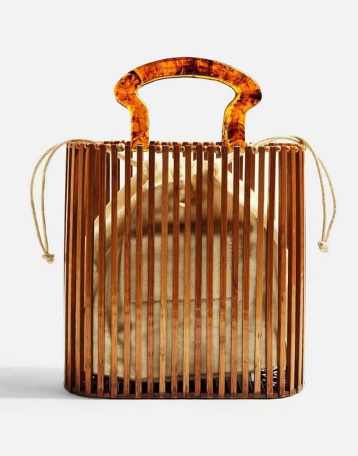 “Tort” Bamboo Woven Clutch