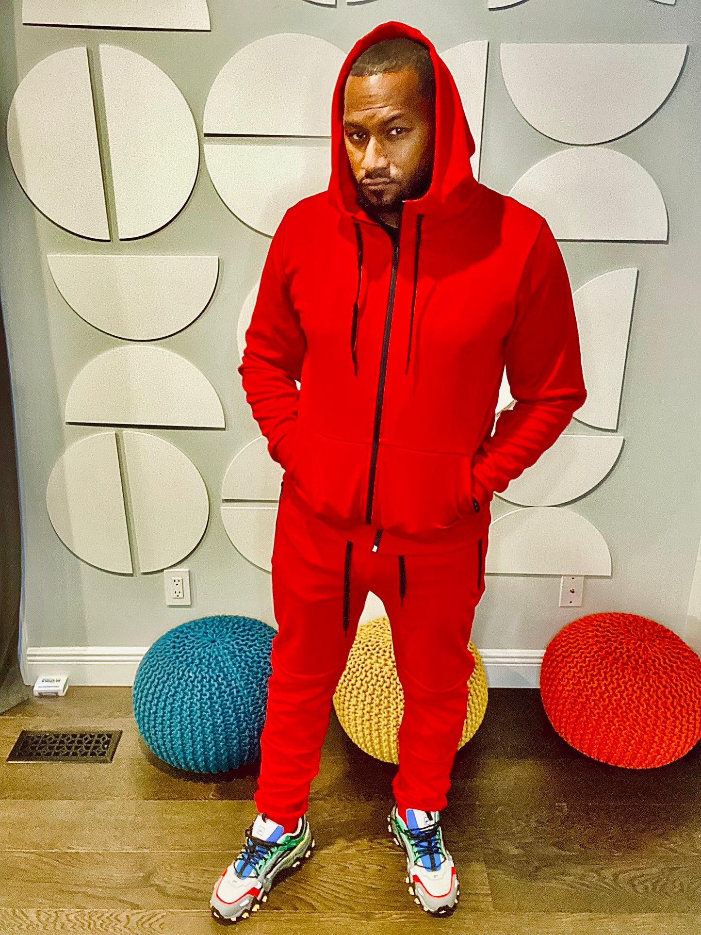 “Run It Back” Red Track Suit