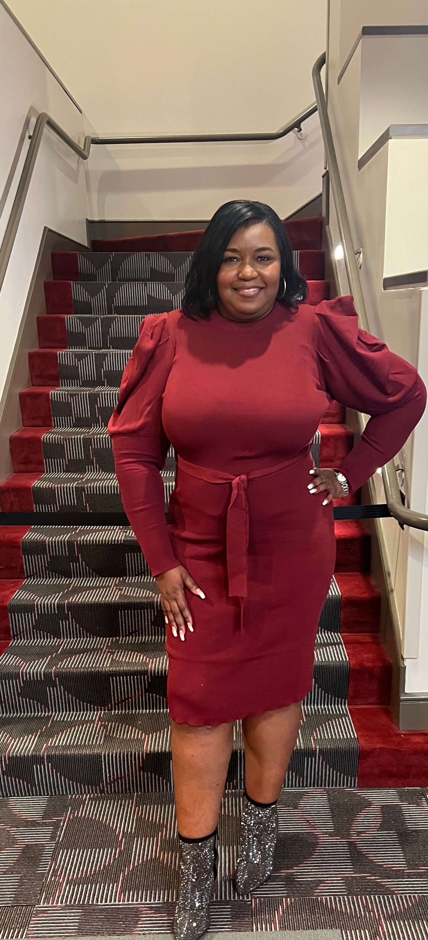 “Cran-Berry” Curvy Sweater Dress