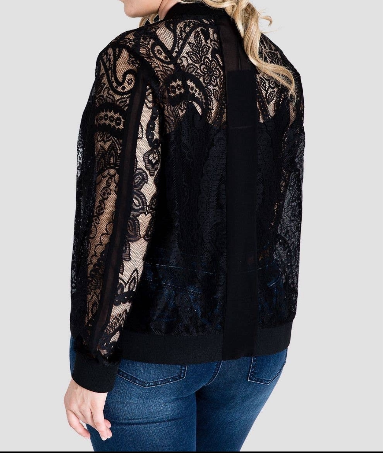 “Peek-A-Boo” Curvy Laced Jacket