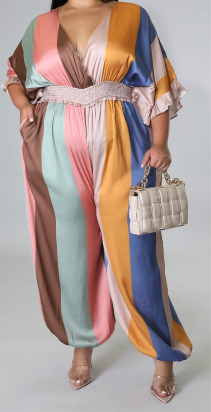 “Silky Sonic” Curvy Size Jumpsuit